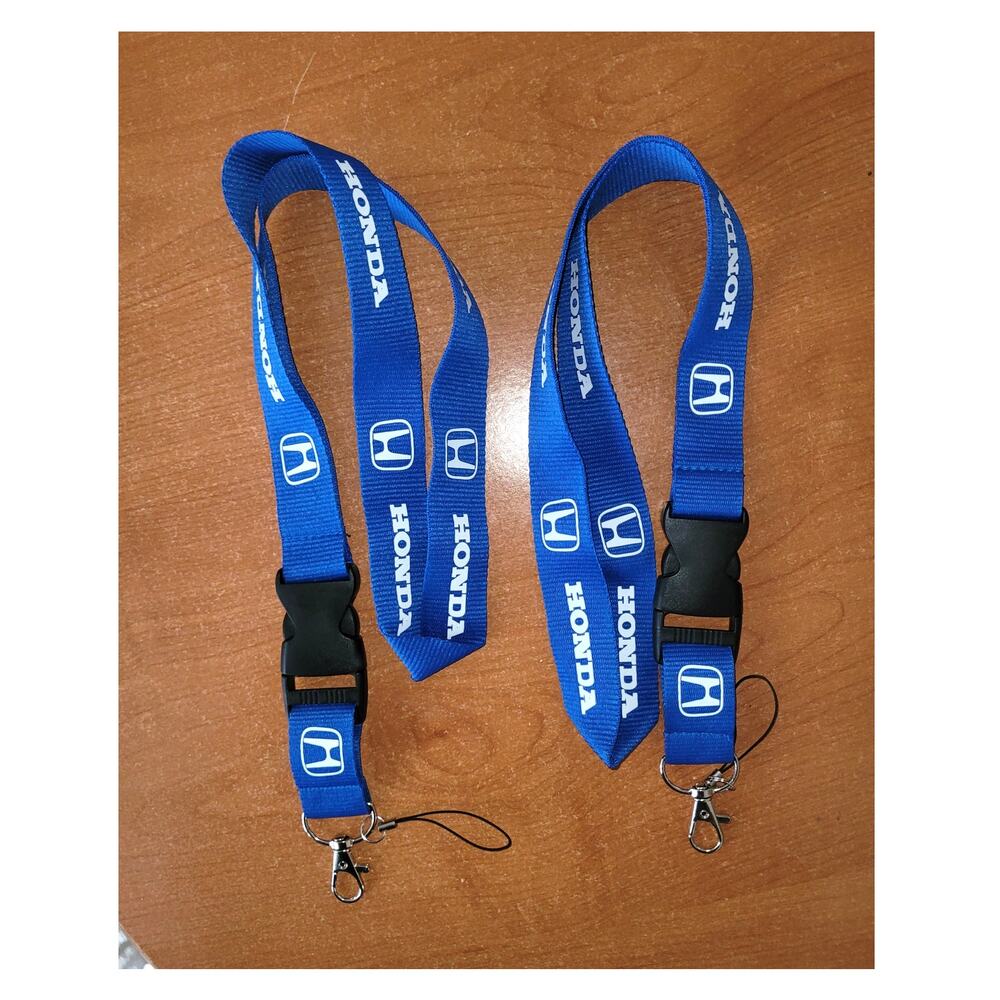 (X2) Best Car Key Holder Brand Honda Blue One Size Lanyards with Metal Clips